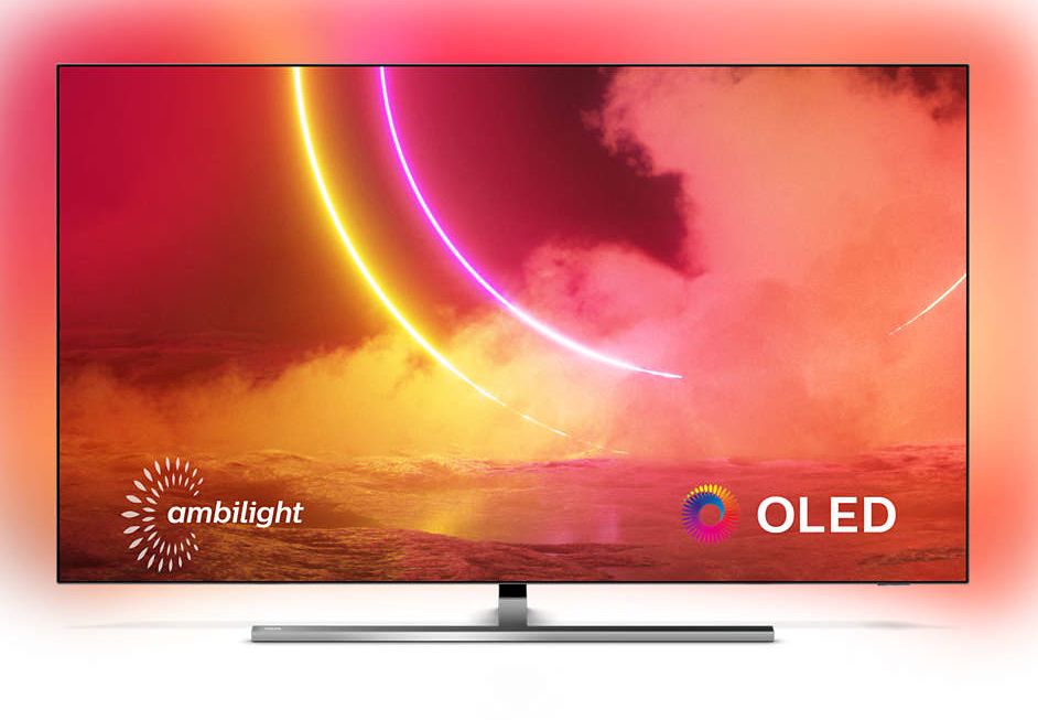 Philips 65OLED855/12 TV 165.1 cm (65") 4K Ultra HD Smart TV Wi-Fi Black, Silver