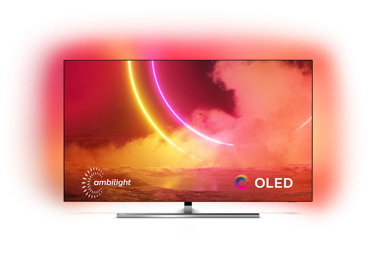 Philips 65OLED855/12 TV 165.1 cm (65") 4K Ultra HD Smart TV Wi-Fi Black, Silver