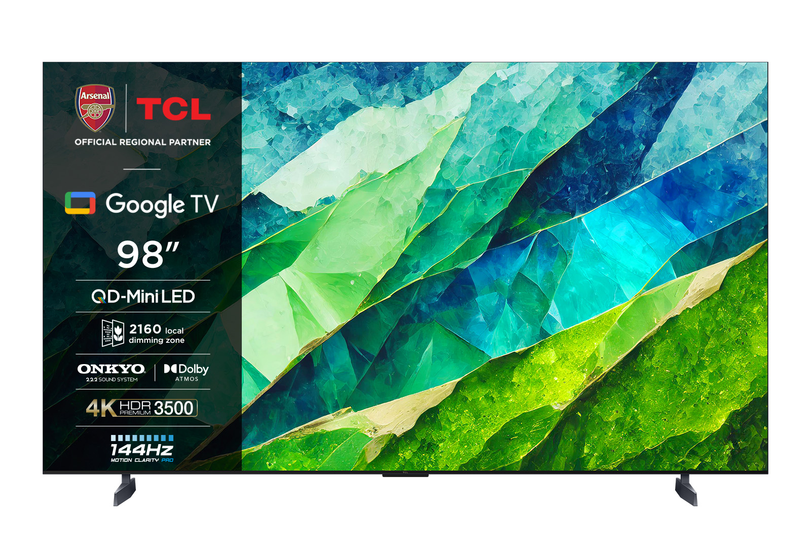 TCL 98C855K TV 2.49 m (98") 4K Ultra HD Smart TV Wi-Fi Titanium 3500 cd/m²