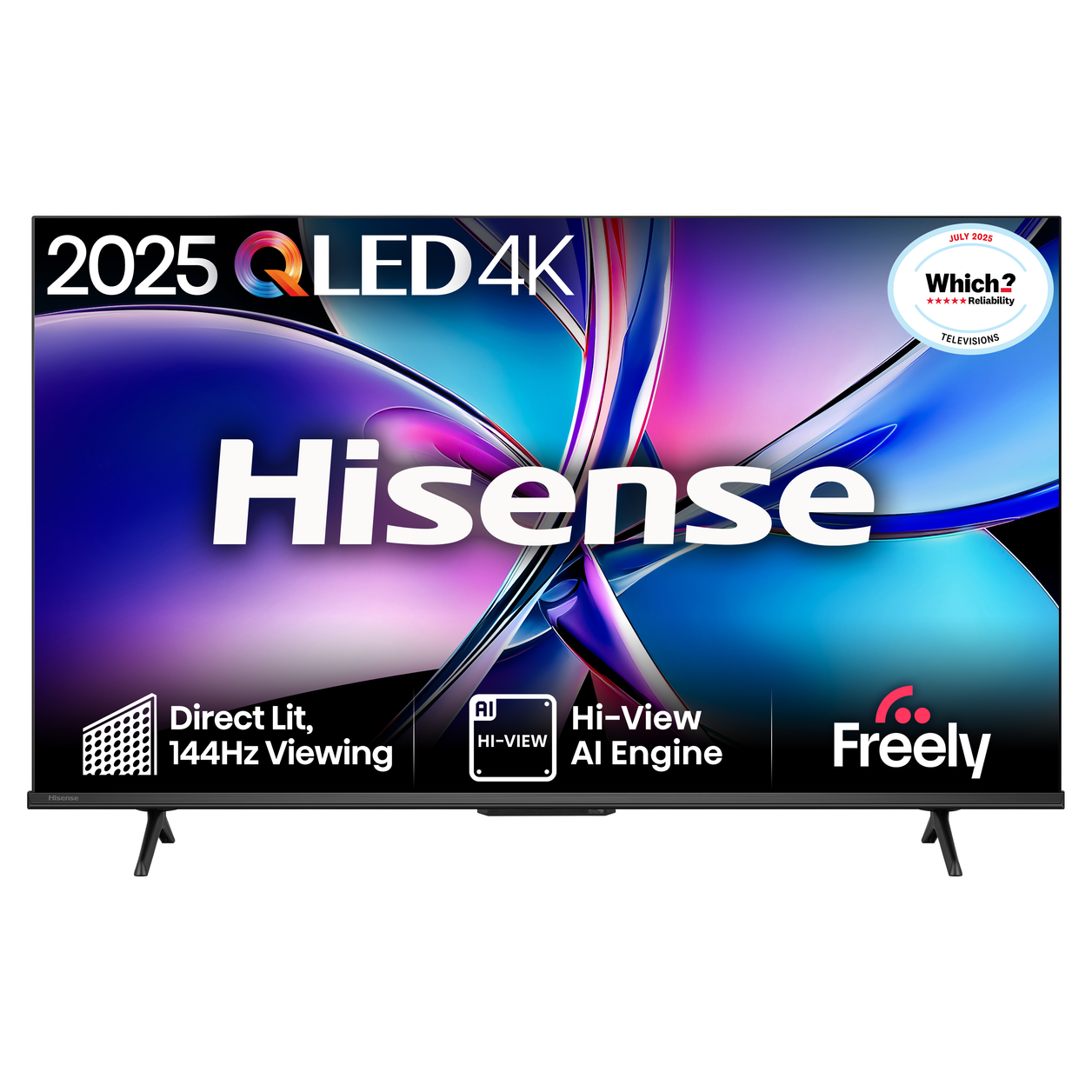 Hisense 43" E7QTUK PRO 144Hz QLED Smart AI TV with Freely