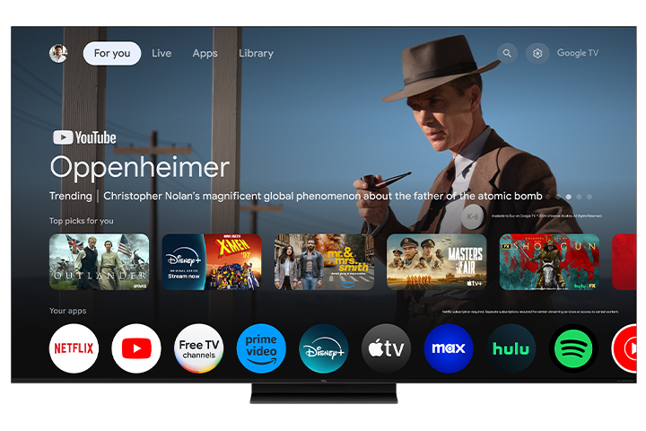 TCL QM7 65’’ QM7K Series QD-Mini LED QLED 4K UHD Smart TV with Google TV – 65QM7K