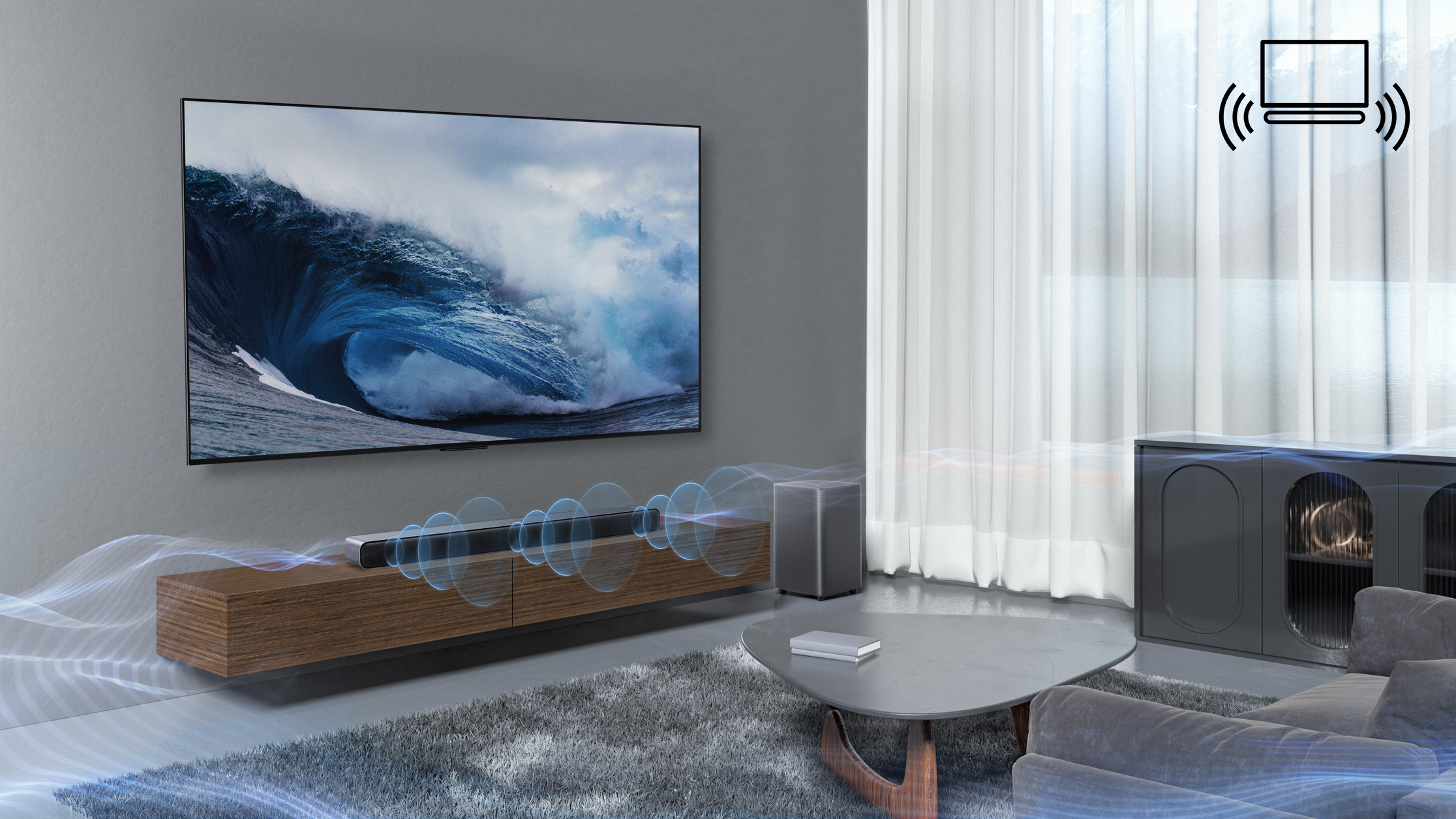 TCL S S55H Class 2.1 Channel Sound Bar with Dolby Atmos, Wireless Subwoofwer, and Bluetooth Music Streaming