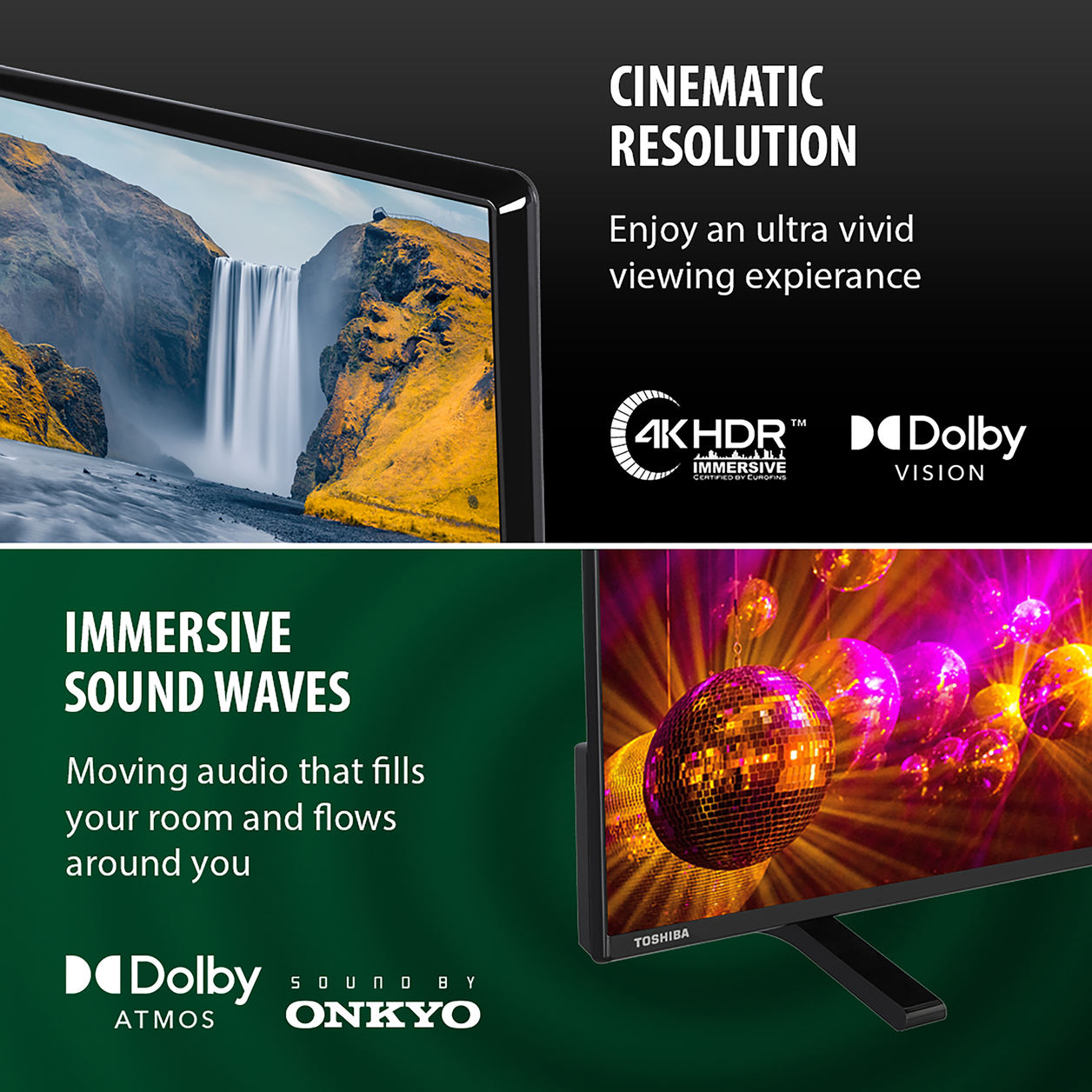 Toshiba 65UV2F53DBU TV 165.1 cm (65") 4K Ultra HD Smart TV Wi-Fi Black 350 cd/m²