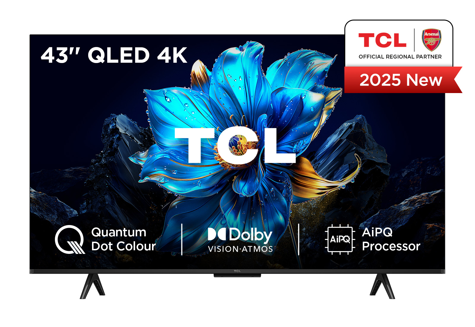 TCL 43P7K-UK TV 109.2 cm (43") 4K Ultra HD Smart TV Wi-Fi Metallic 350 cd/m²