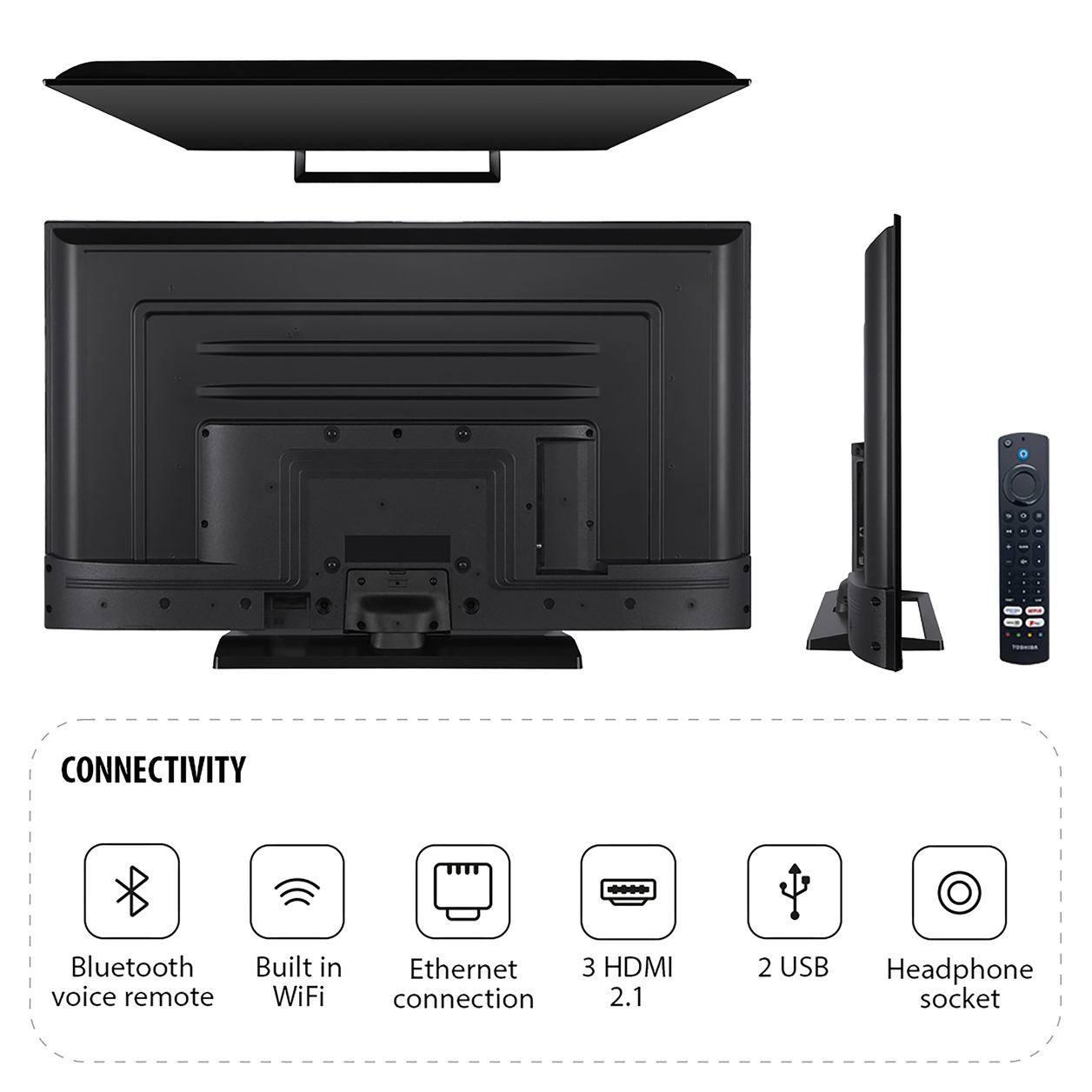 Toshiba 50UF3F53DB TV 127 cm (50") 4K Ultra HD Smart TV Wi-Fi Black 350 cd/m²