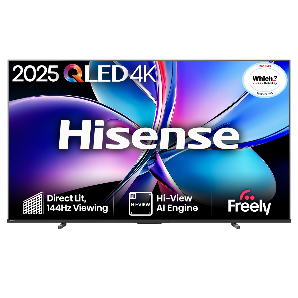 Hisense 100" E7QTUK PRO 144Hz QLED Smart AI TV with Freely