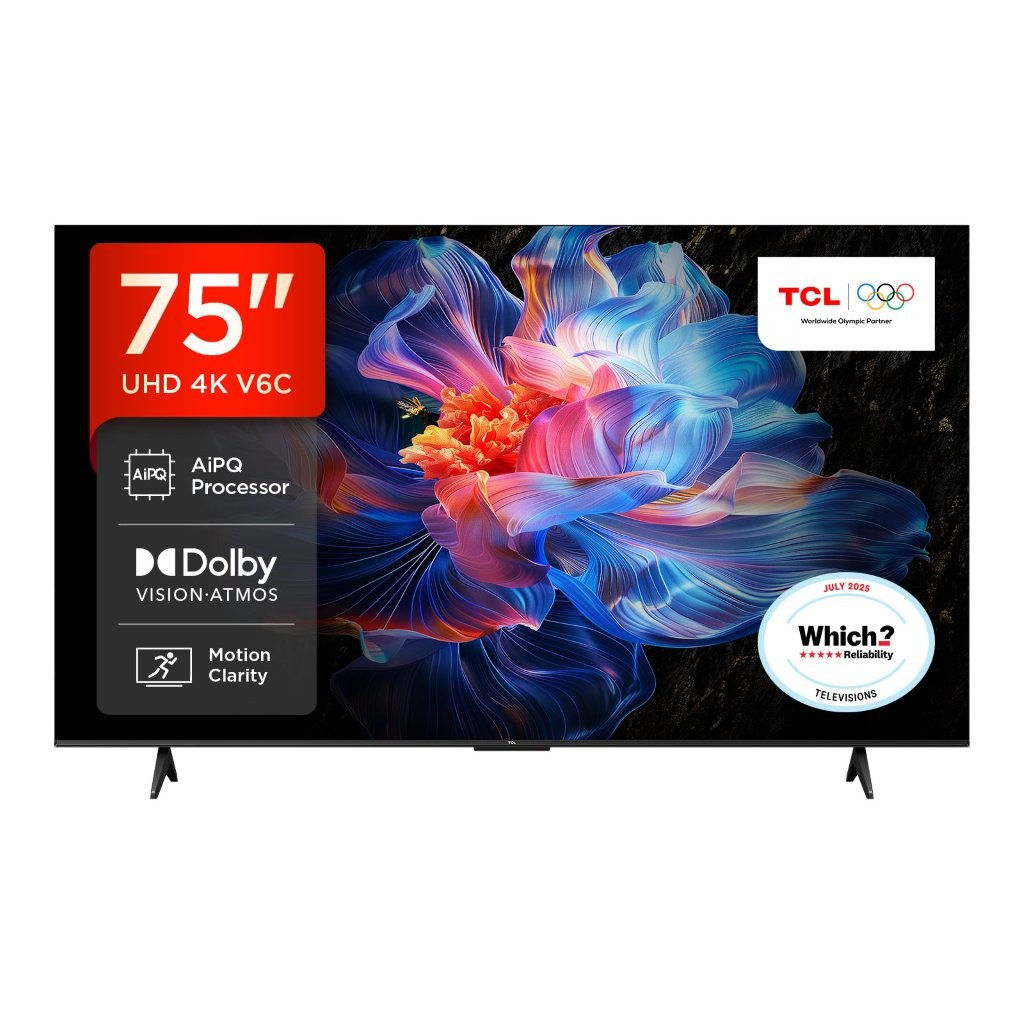 TCL 75V6C-UK TV 190.5 cm (75") 4K Ultra HD Smart TV Wi-Fi Metallic 330 cd/m²