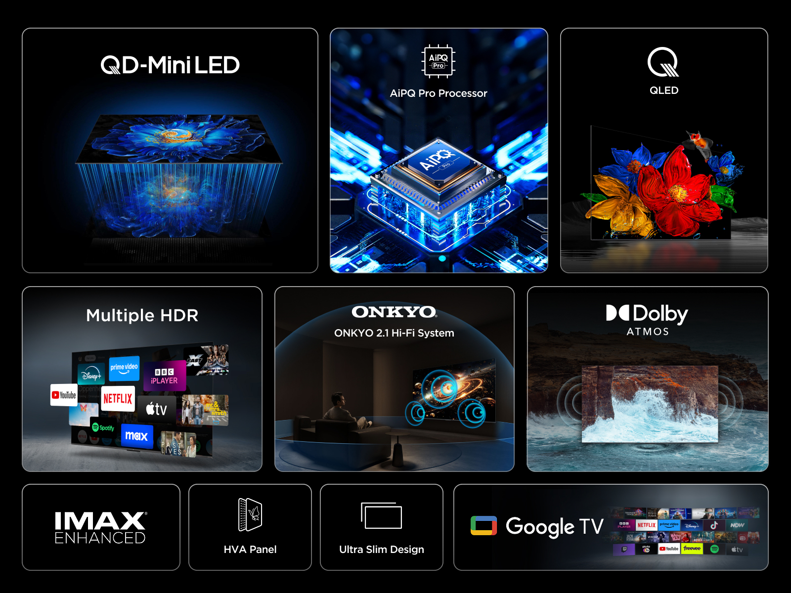 TCL C6KS 65C6KS-UK TV 165.1 cm (65") 4K Ultra HD Smart TV Wi-Fi Metallic