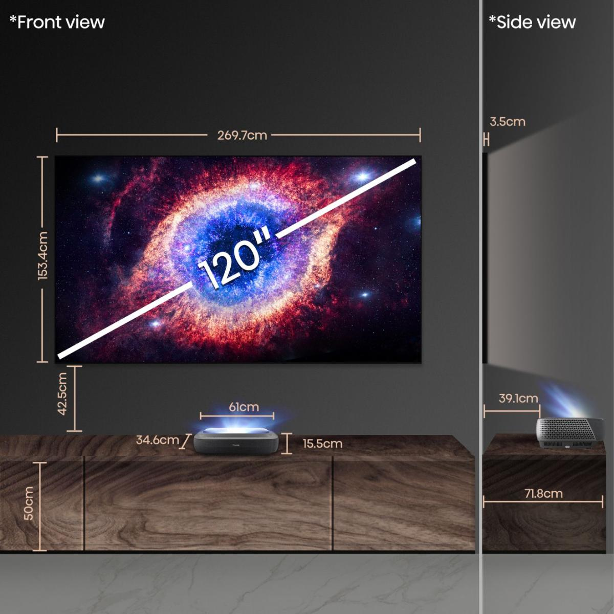 Hisense 120L9HA 3.05 m (120") 5K Ultra HD Smart TV Wi-Fi Black 400 cd/m²