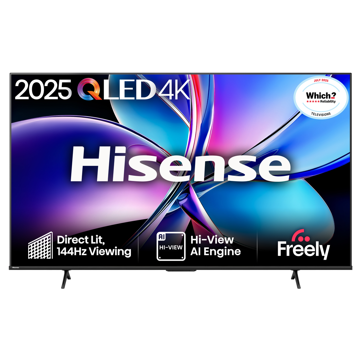 Hisense 50" E7QTUK PRO 144Hz QLED Smart AI TV with Freely
