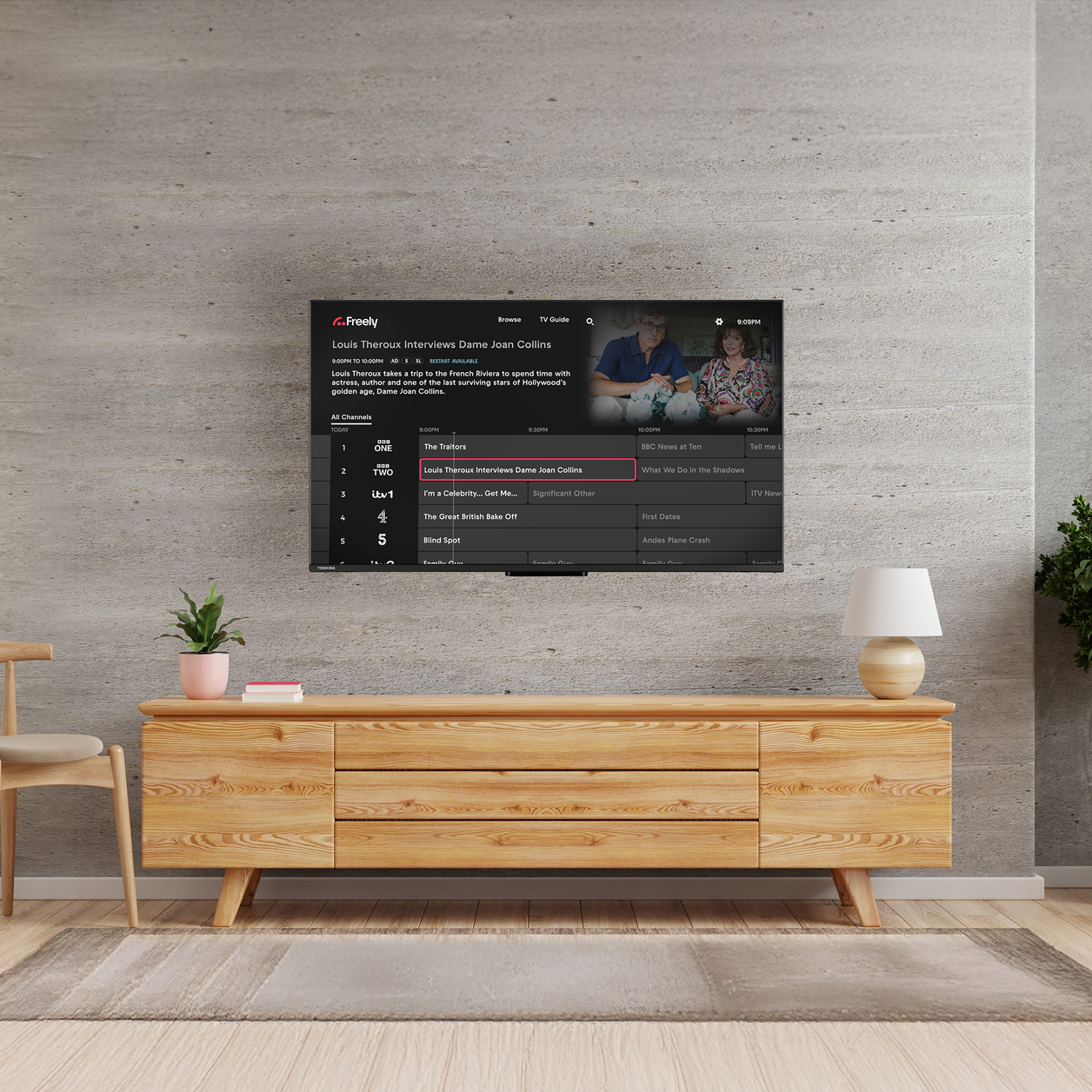 Toshiba 43UV2F53DBU TV 109.2 cm (43") 4K Ultra HD Smart TV Wi-Fi Black 350 cd/m²