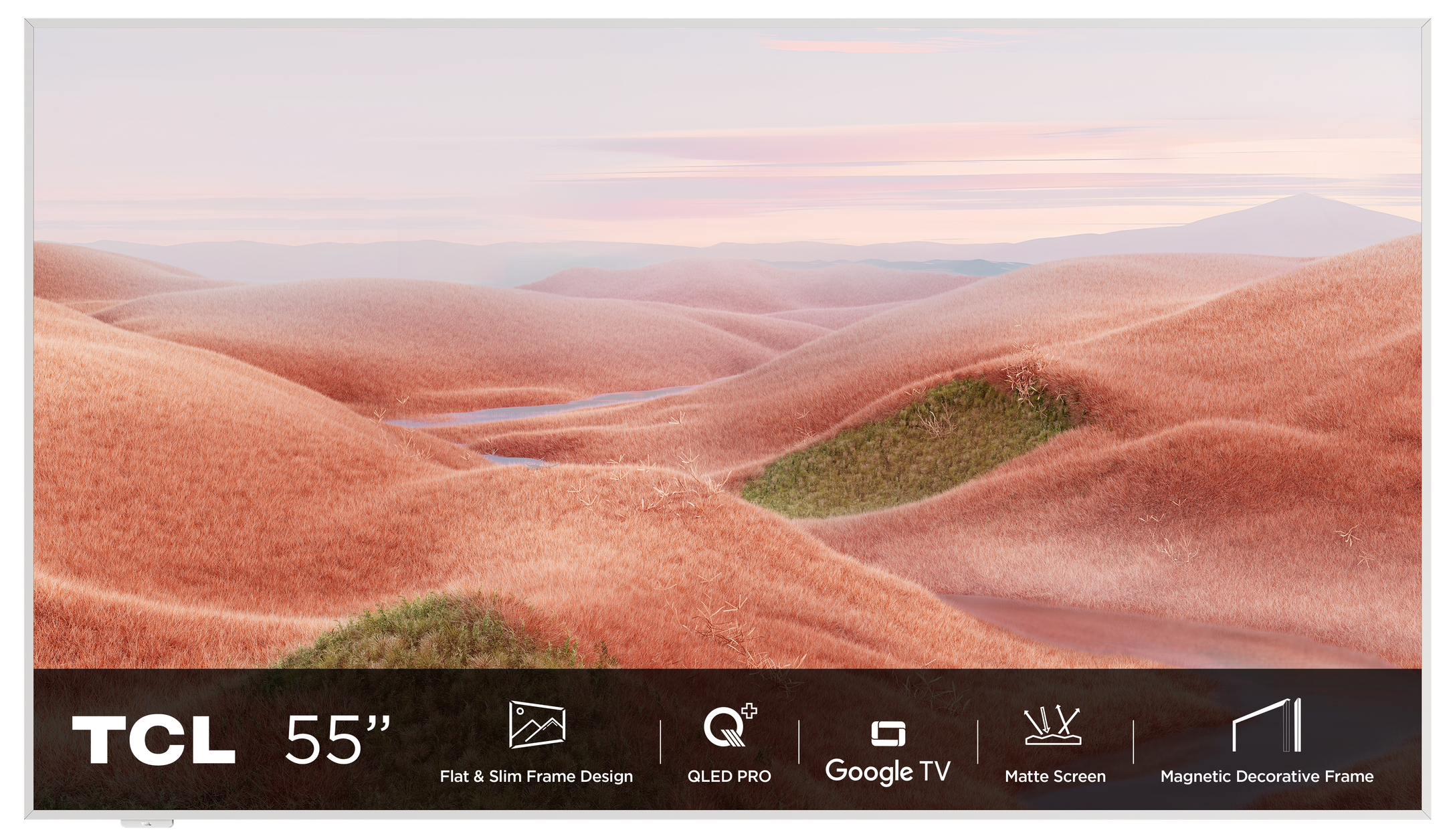 TCL A300 NXTFRAME 55A300W 55" 4K Ultra HD Smart TV Wi-Fi White 450 cd/m²