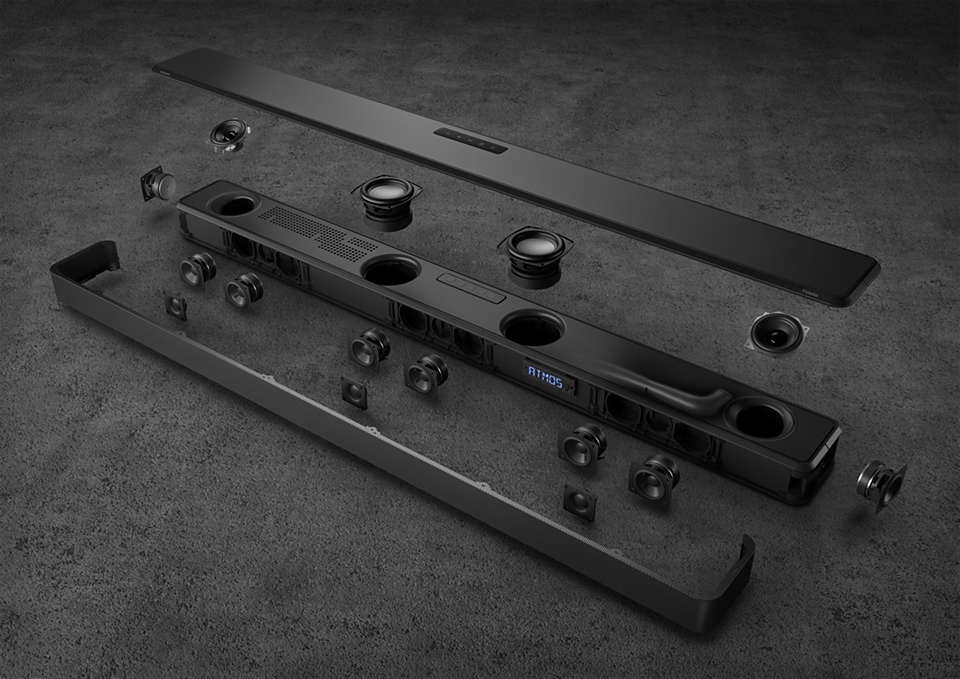 Philips TAFB1/37 soundbar speaker Black 7.1.2 channels 310 W