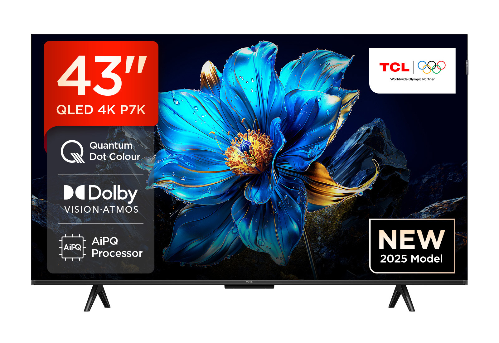 TCL 43P7K-UK TV 109.2 cm (43") 4K Ultra HD Smart TV Wi-Fi Metallic 350 cd/m²