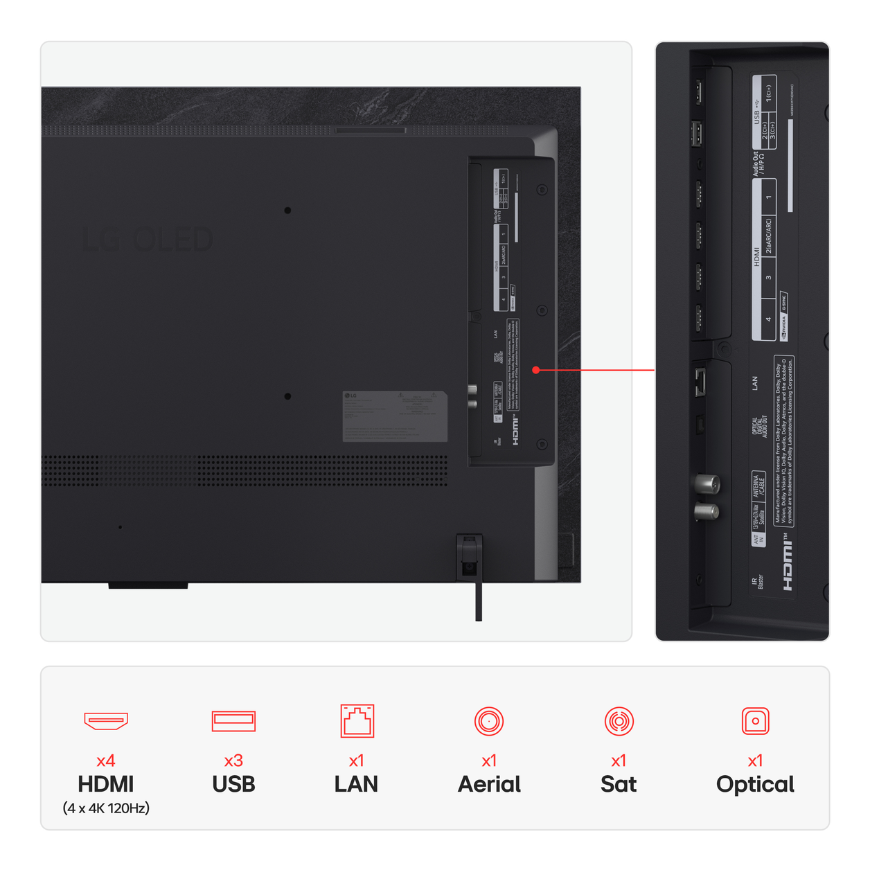 LG OLED42C54LA.AEK TV 106.7 cm (42") 4K Ultra HD Smart TV Wi-Fi Metallic