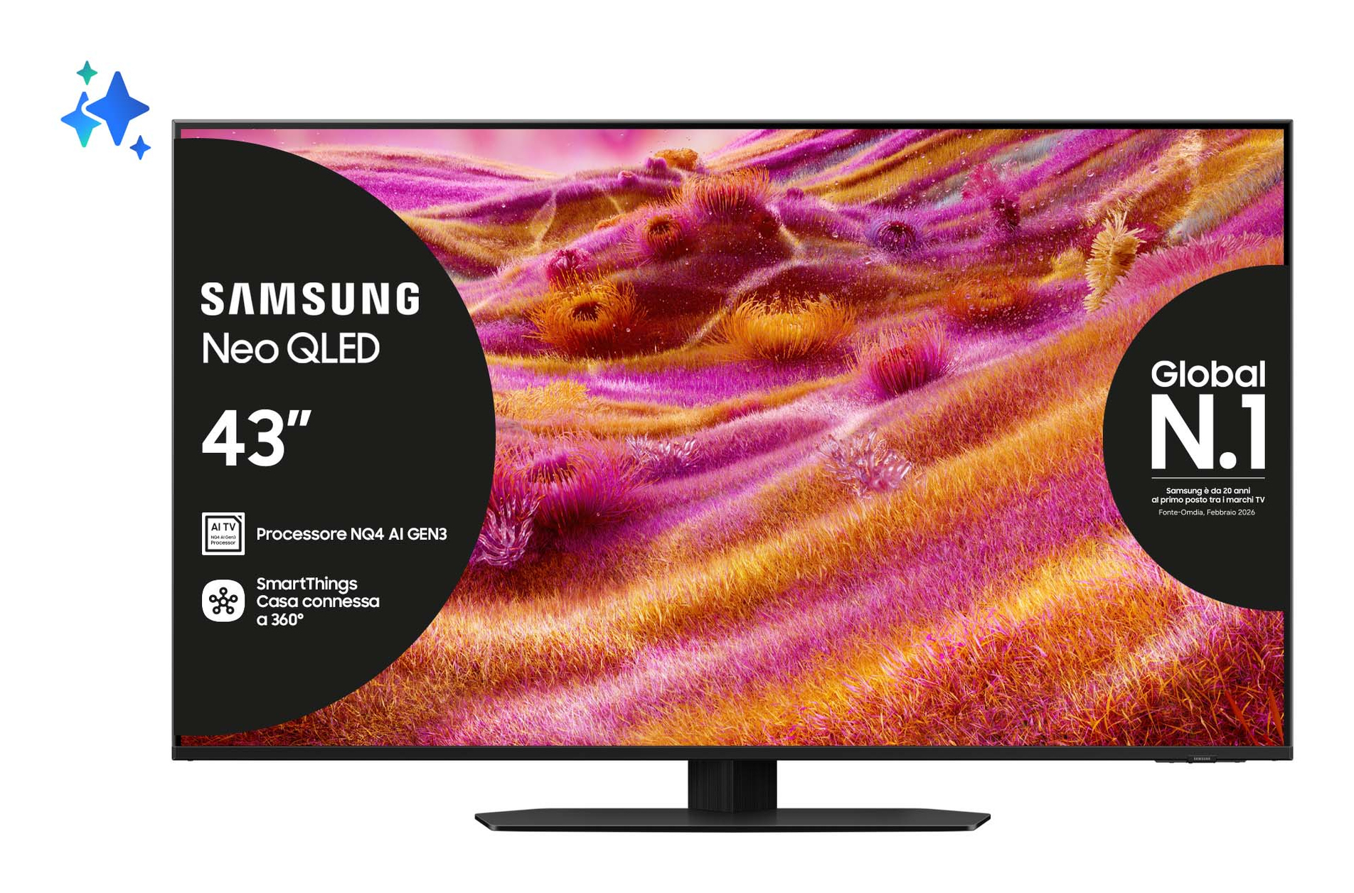Samsung QE43QN90FAT 109.2 cm (43") 4K Ultra HD Smart TV Wi-Fi Black