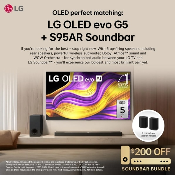 LG S95AR soundbar speaker Black 9.1.5 channels