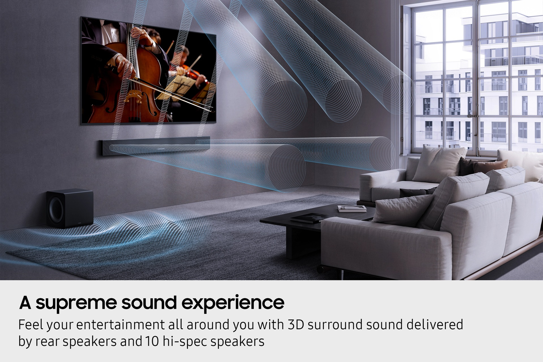 Samsung Q-series QS750F 5.1.2ch Soundbar with Subwoofer & Rear Speakers (2025)