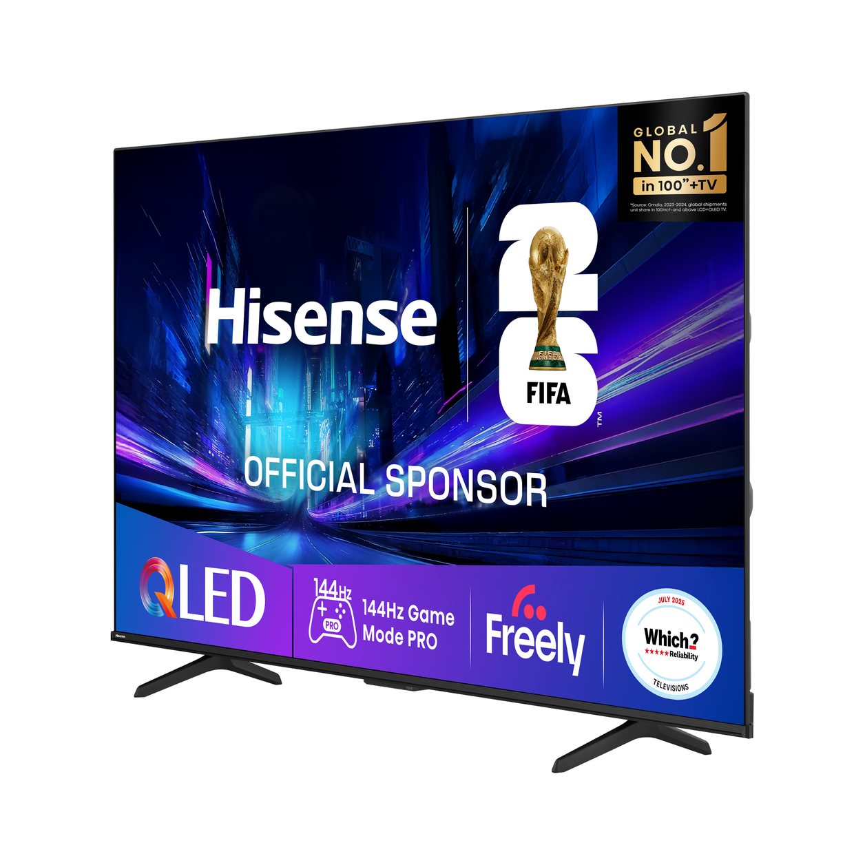 Hisense 50" E78QTUK PRO 144Hz QLED Smart AI TV with Freely