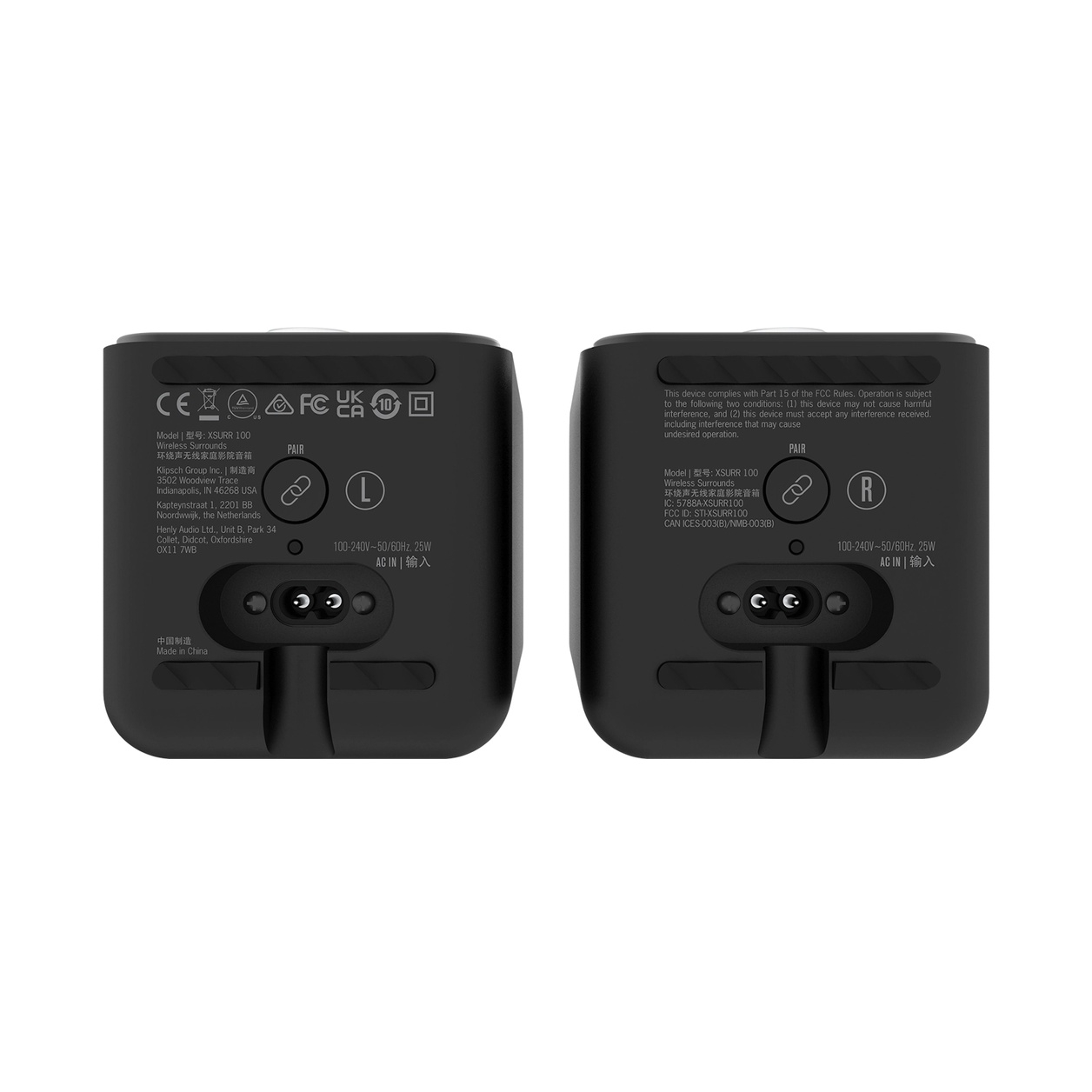 Klipsch SURR 100 1-way Black Wireless 50 W