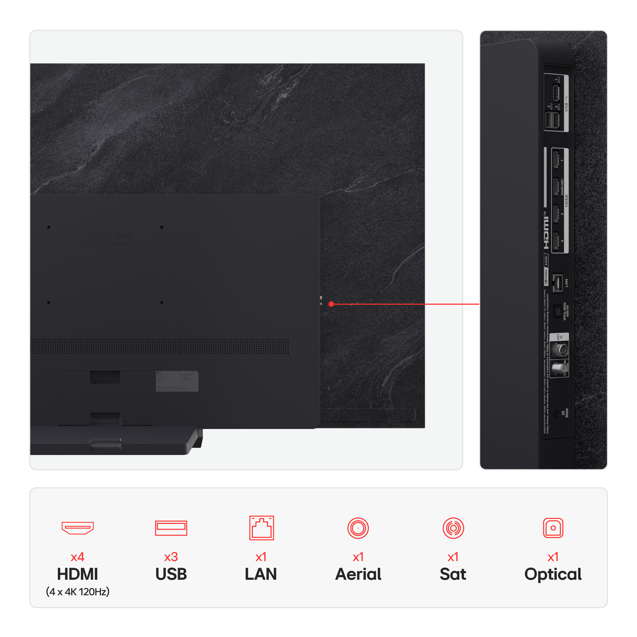 LG OLED77C54LA.AEK TV 195.6 cm (77") 4K Ultra HD Smart TV Wi-Fi Metallic