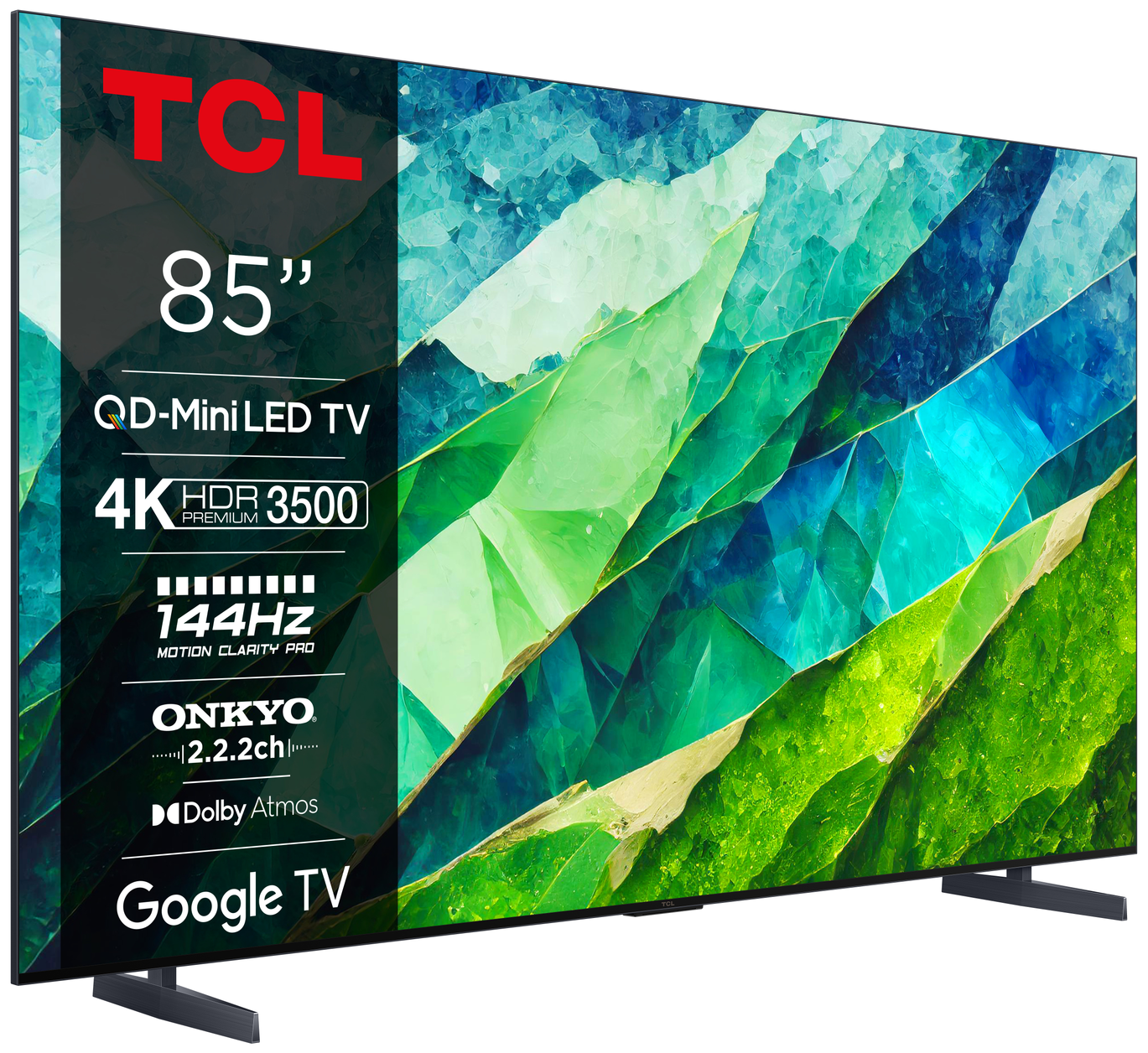 TCL 85C855K TV 2.16 m (85") 4K Ultra HD Smart TV Wi-Fi Black 3500 cd/m²