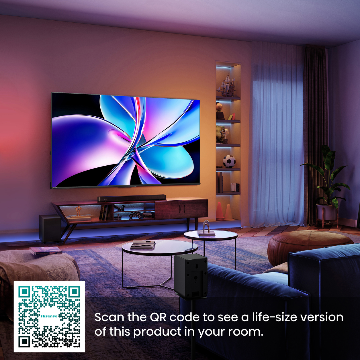 Hisense 55E78QTUK PRO TV 139.7 cm (55") 4K Ultra HD Smart TV Wi-Fi Black 330 cd/m²
