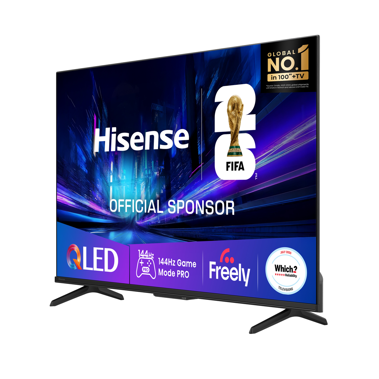 Hisense 50" E78QTUK PRO 144Hz QLED Smart AI TV with Freely