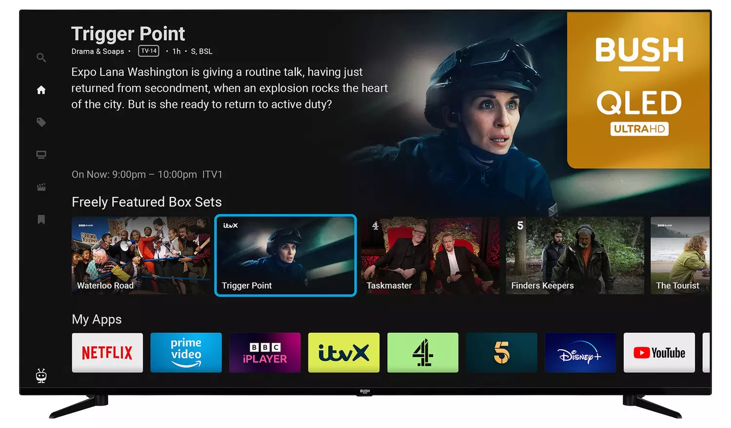 Bush 70QT24SB TV 177.8 cm (70") 4K Ultra HD Smart TV Wi-Fi Black