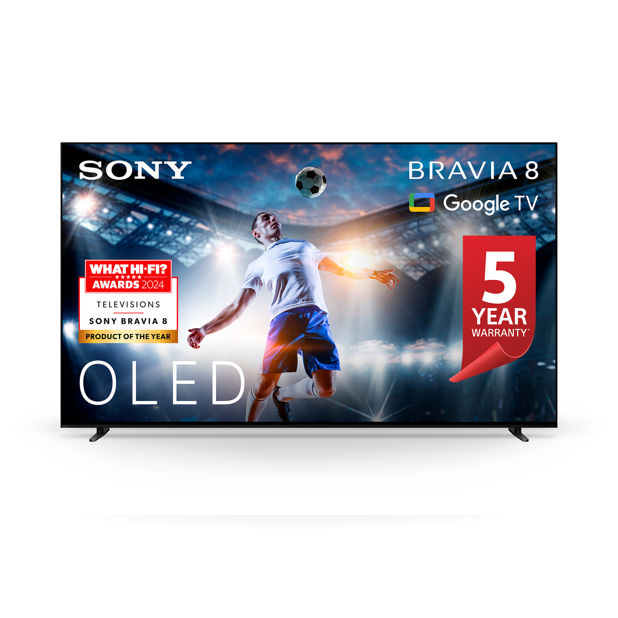 Sony BRAVIA 8 OLED 55 Inch 4K HDR Google Smart TV (2024) | Gaming Features for PlayStation 5 and IMAX Enhanced, Dolby Vision Atmos, Chromecast, Apple AirPlay, 120Hz K55XR80
