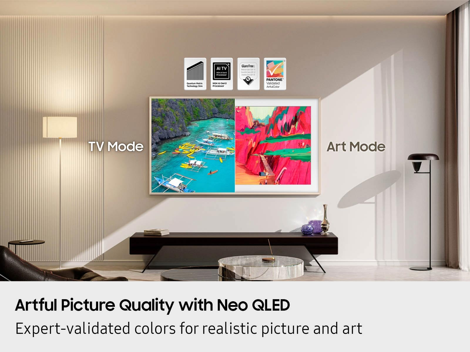 Samsung The Frame QN85LS03FWFXZA TV 2.16 m (85") 4K Ultra HD Smart TV Wi-Fi Black