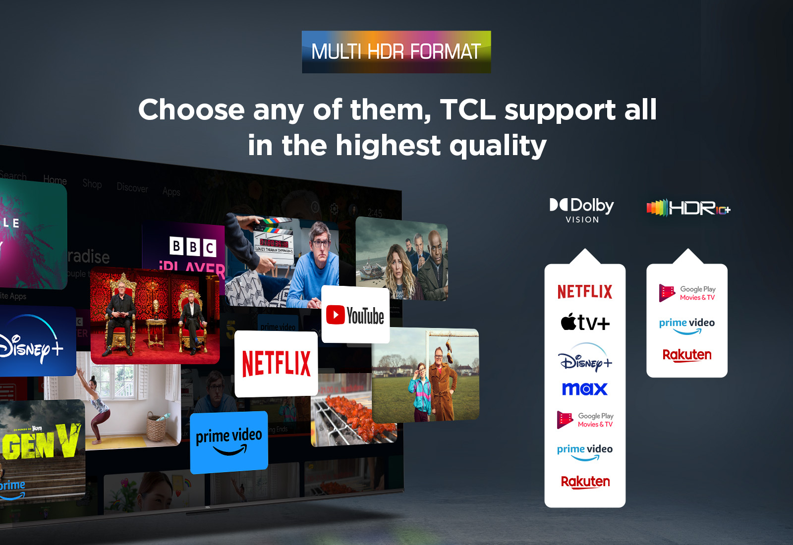 TCL 43V6C-UK TV 109.2 cm (43") 4K Ultra HD Smart TV Wi-Fi Metallic 260 cd/m²