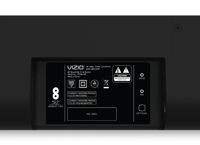 VIZIO P514A-H6 soundbar speaker Black 5.1.4 channels