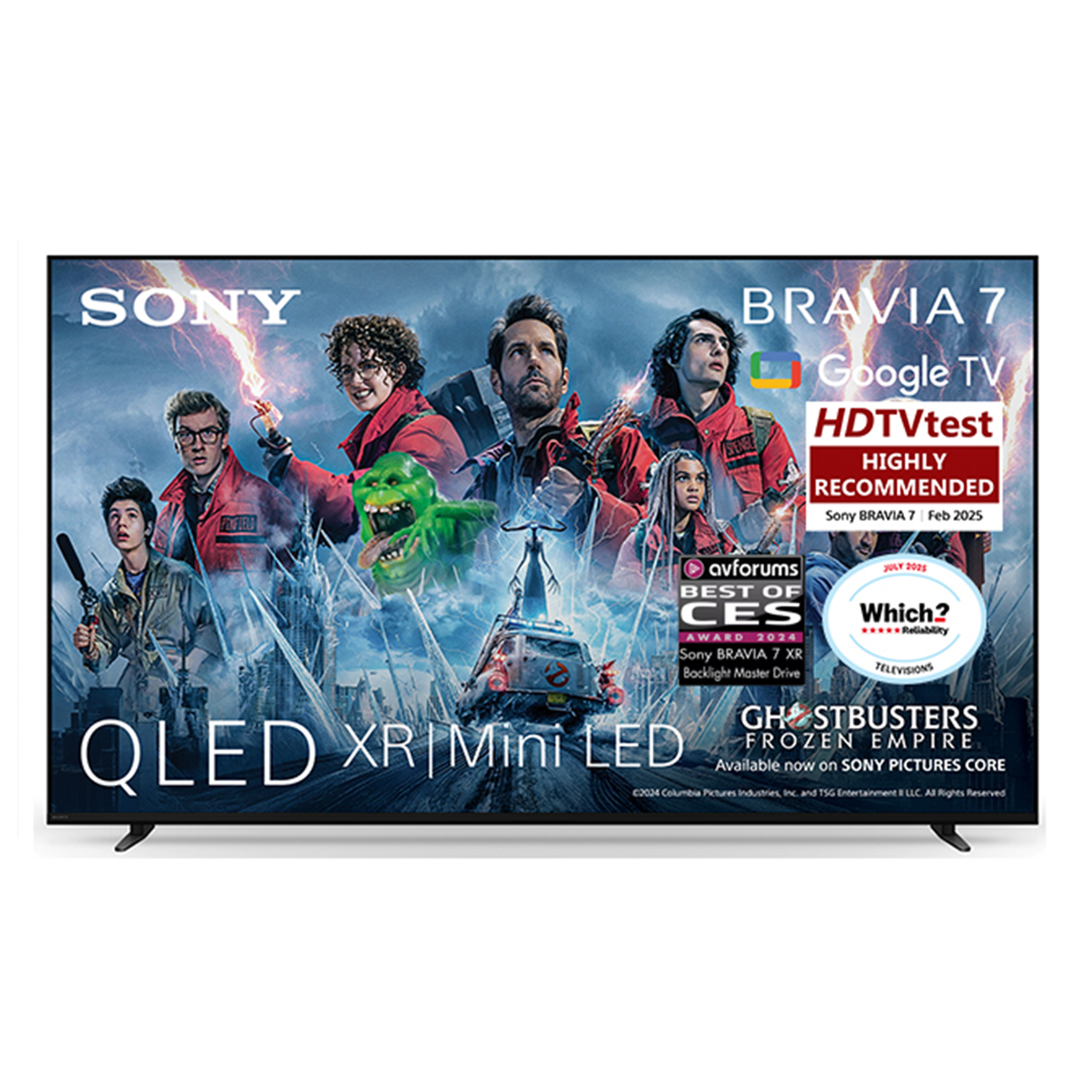 Sony BRAVIA 7 QLED (XR l Mini LED) 65 Inch 4K HDR Google Smart TV (2024) | Gaming Features for PlayStation 5, IMAX Enhanced, Dolby Vision Atmos, Chromecast, AirPlay, 120Hz