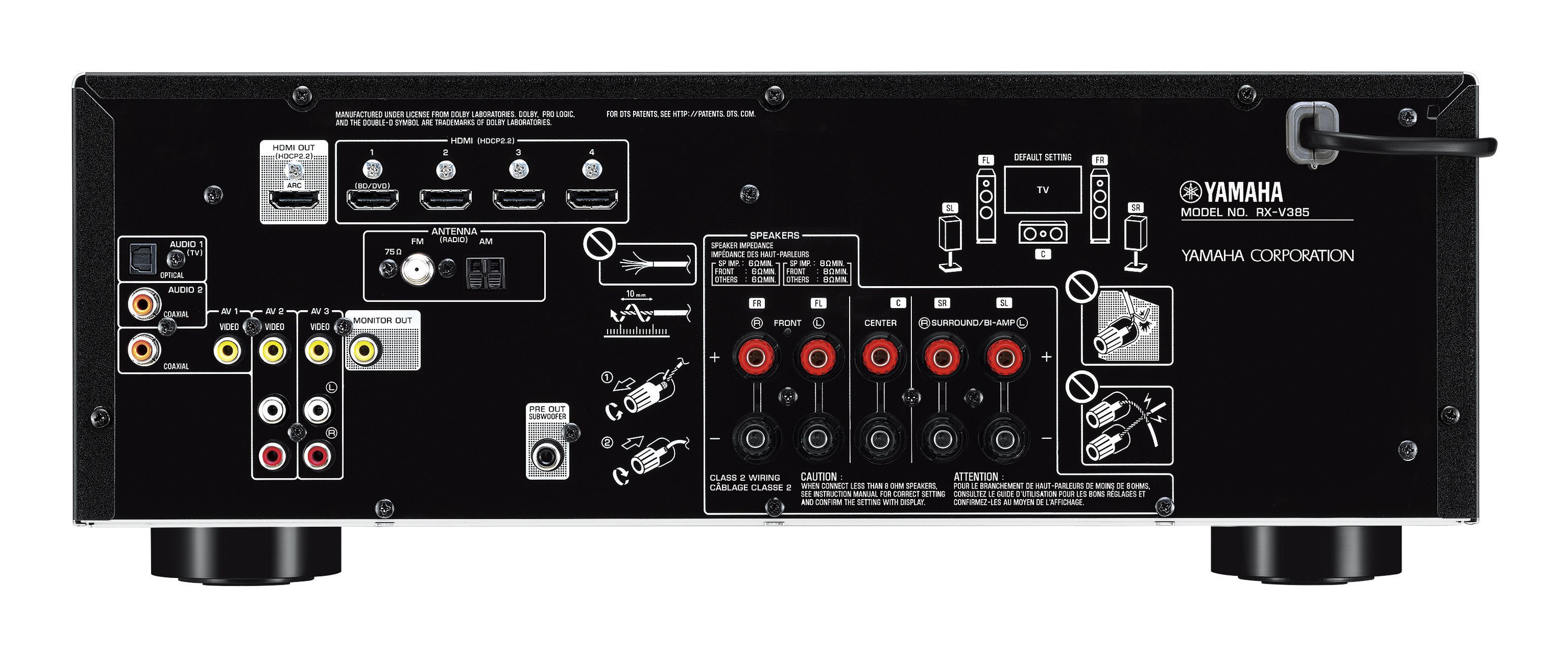 Yamaha YHT-4950U home cinema system 5.1 channels 70 W Black