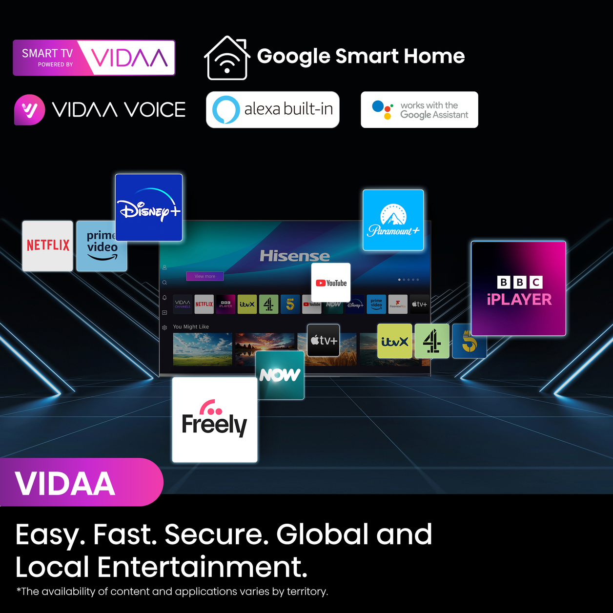 Hisense U7N 100U7NQTUK TV 2.54 m (100") 4K Ultra HD Smart TV Wi-Fi Black, Grey 500 cd/m²