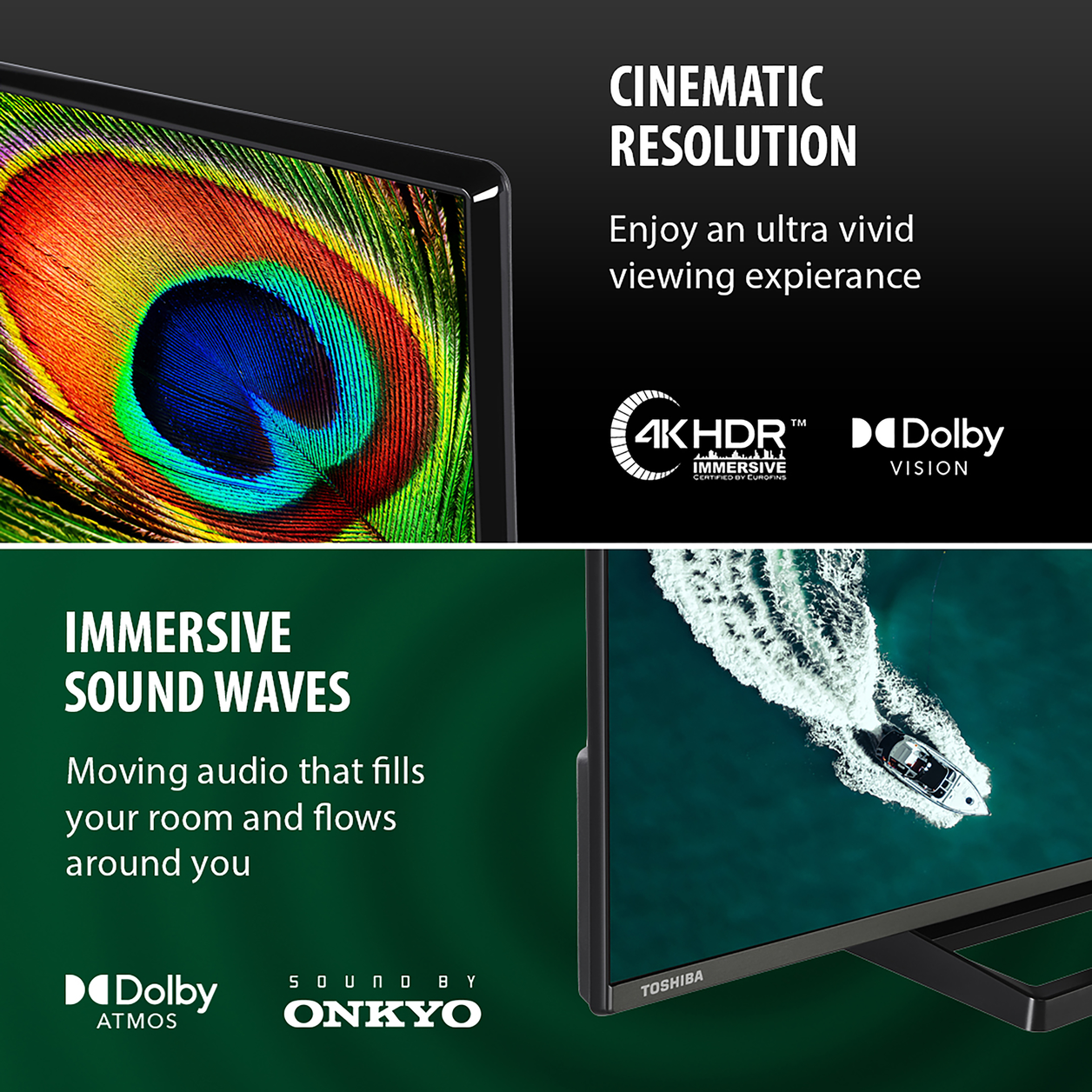 Toshiba 43UF3F53DB TV 109.2 cm (43") 4K Ultra HD Smart TV Black 250 cd/m²