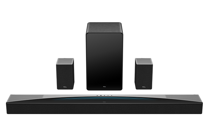 TCL 8 Q85H Q Class 7.1.4 Channel Sound Bar with Dolby Atmos, Wireless Subwoofwer, and Wireless Surround Speakers