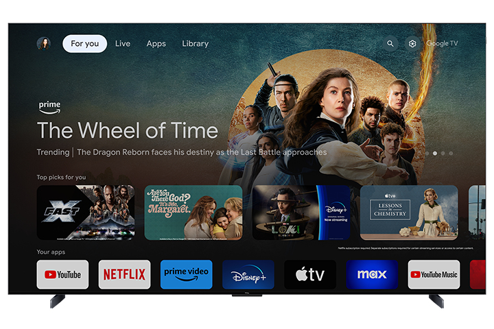 TCL QM7 98QM751G TV 2.49 m (98") 4K Ultra HD Smart TV Wi-Fi Black 2400 cd/m²