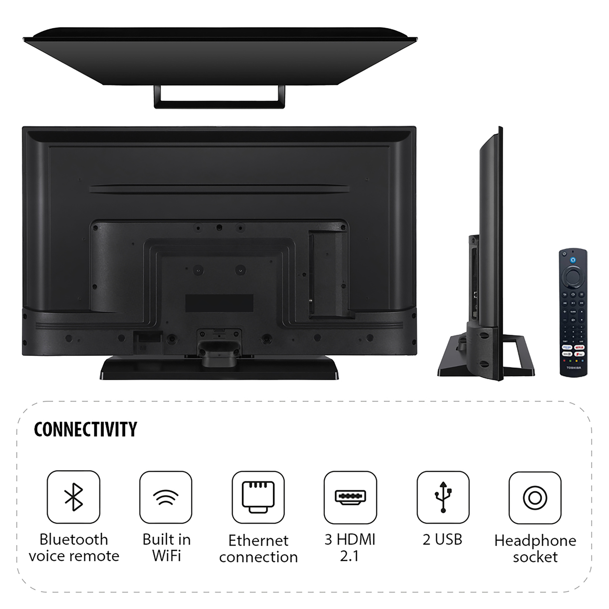 Toshiba 43UF3F53DB TV 109.2 cm (43") 4K Ultra HD Smart TV Black 250 cd/m²