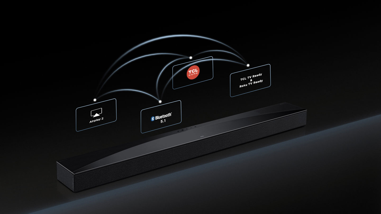 TCL Q85H 7.1.4 Kanaals Soundbar Met RayDanz-technologie, Draadloze Subwoofer En 15 Luidsprekers – Dolby Atmos En DTS Virtual:X Ondersteuning