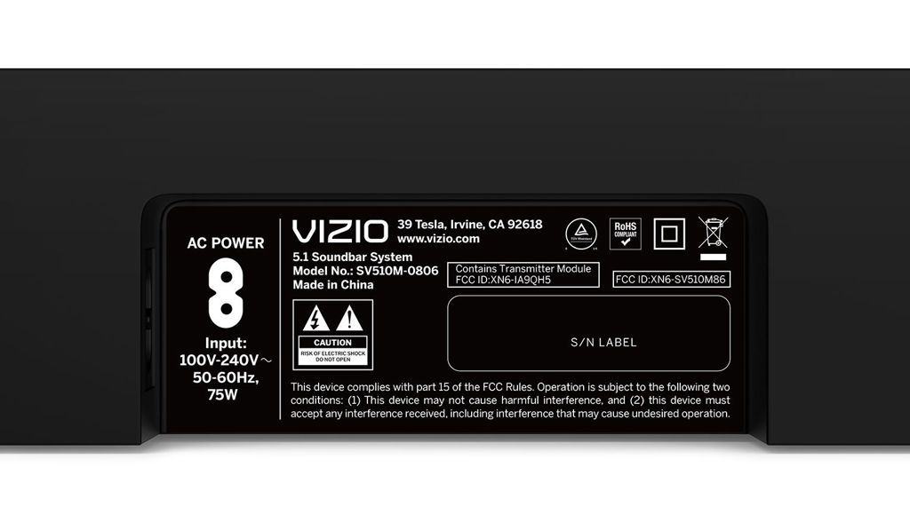 VIZIO SV510M-0806, 5.1 channels, DTS Virtual:X, DTS:X, Dolby Atmos ...