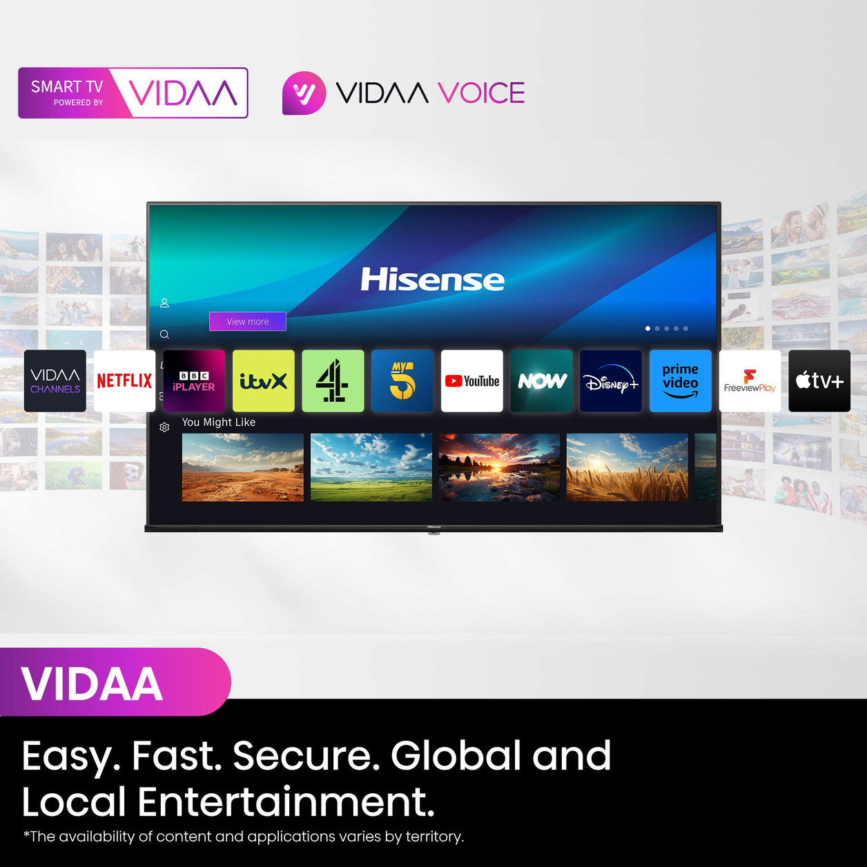 Hisense 85E7NQTUK TV 2.16 m (85") 4K Ultra HD Smart TV Wi-Fi Black 350 cd/m²