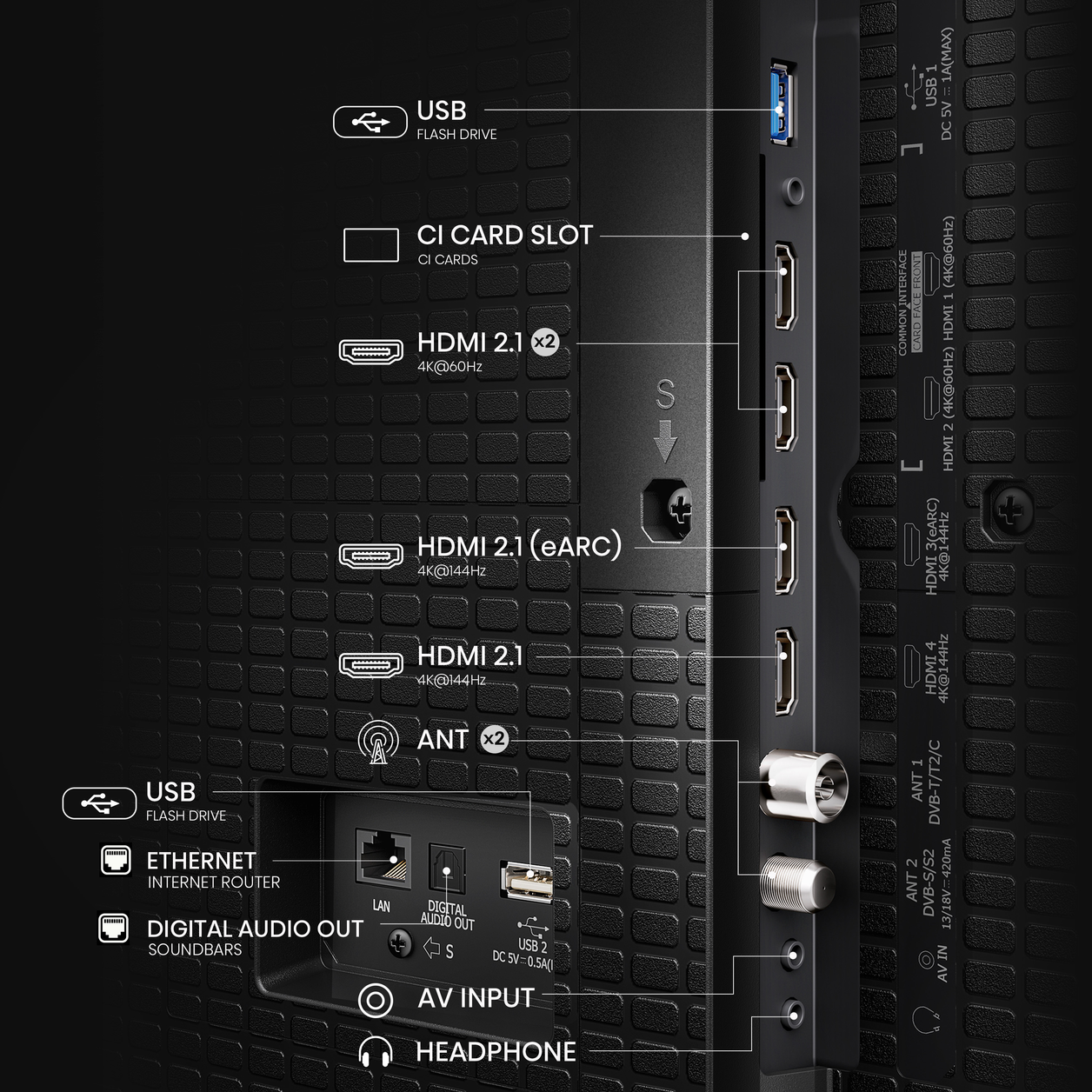 Hisense 100" E7QTUK PRO 144Hz QLED Smart AI TV with Freely