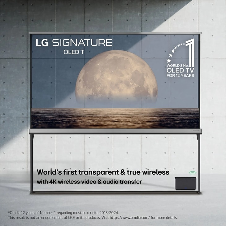 LG SIGNATURE OLED77T4PUA TV 195.6 cm (77") 4K Ultra HD Smart TV Wi-Fi Transparent