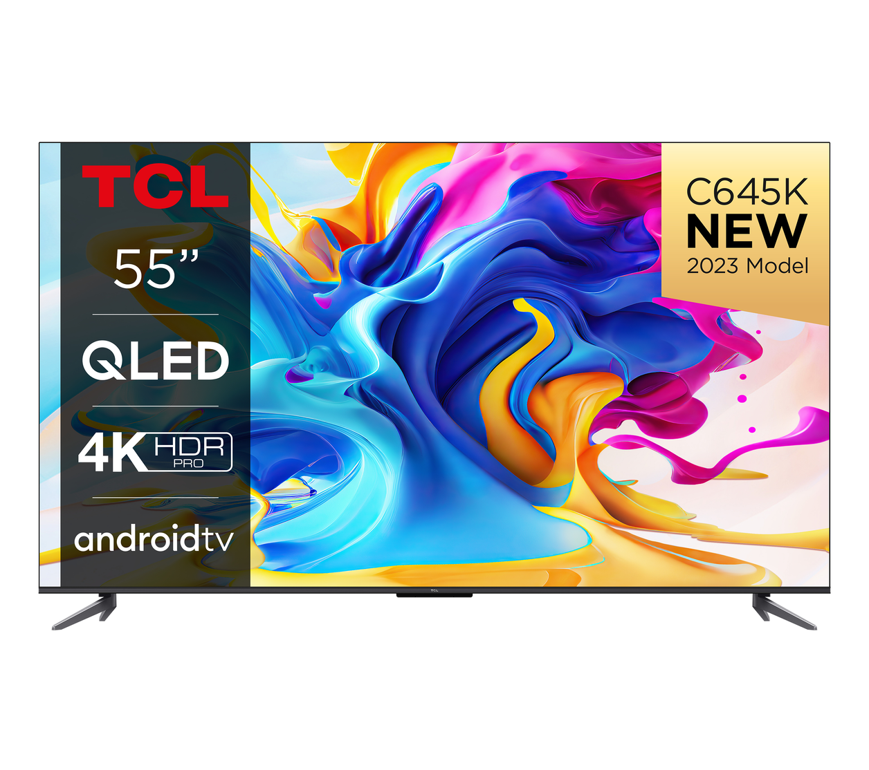 TCL C64 Series 55C645K TV 139.7 cm (55") 4K Ultra HD Smart TV Wi-Fi Titanium