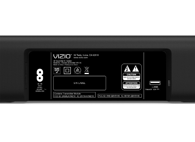 VIZIO V51H6, 5.1 channels, DTS Digital Surround, DTS TruVolume, DTS