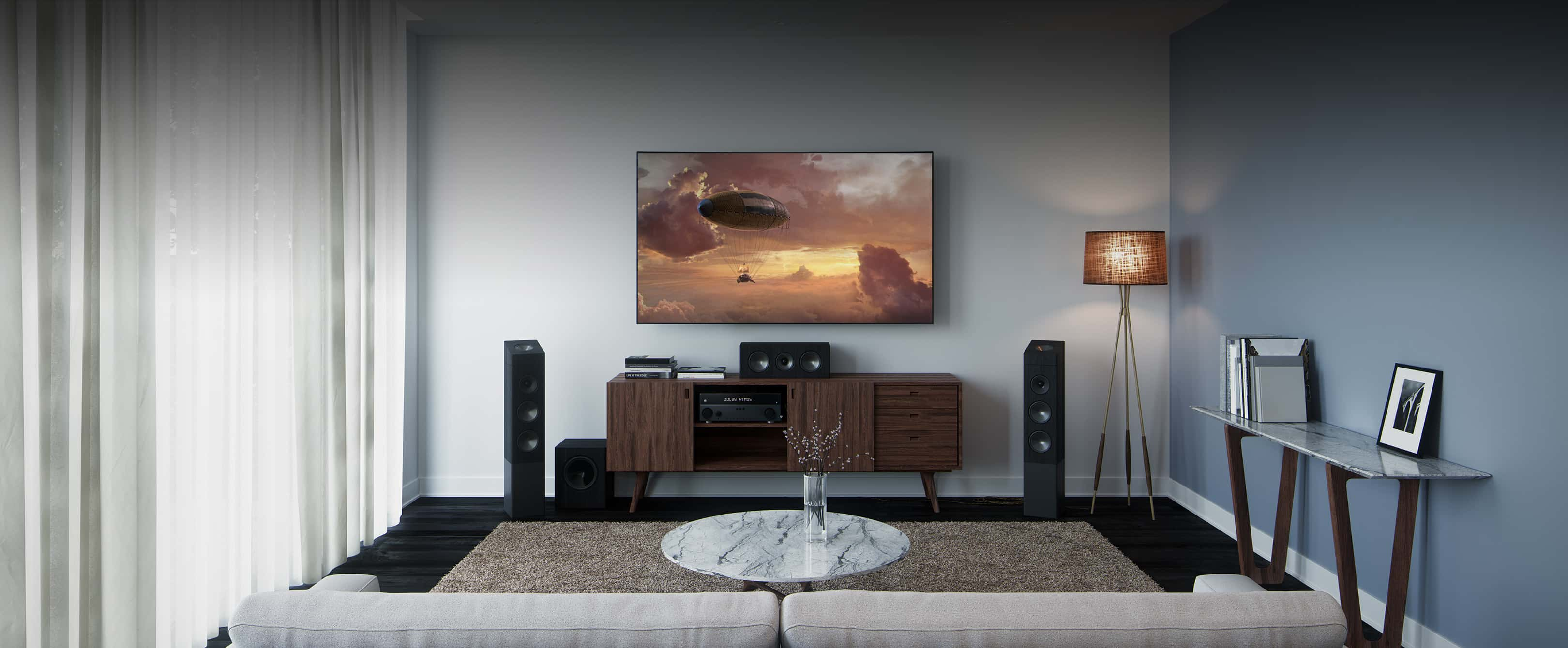 living room entertainment setup